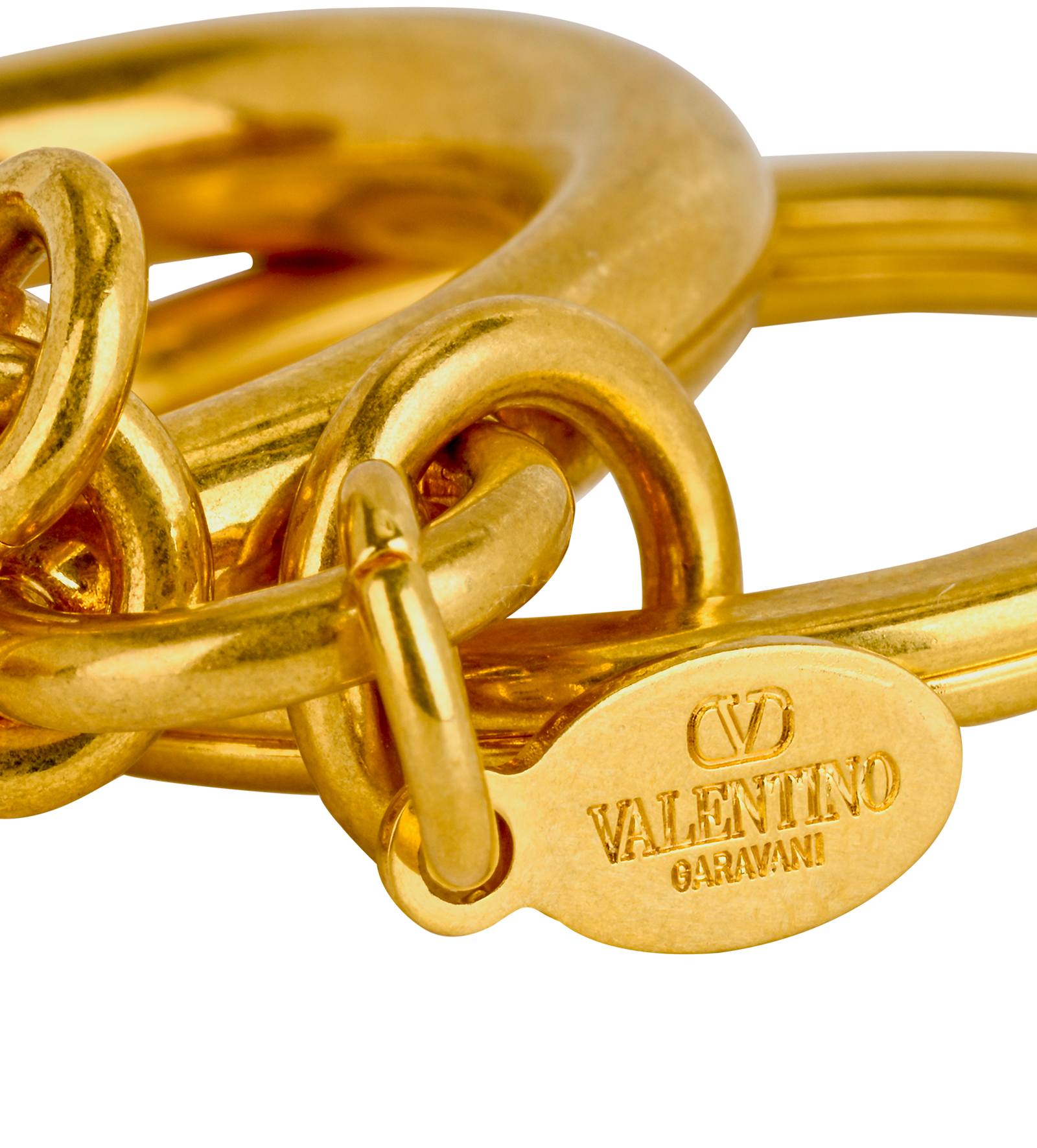 Valentino Garavani Heart Keyring, &pound;150, Accessories, Gold/Red, Brass, Other view